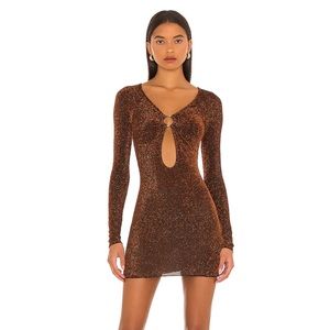 Superdown Naomi Mini Dress in Copper